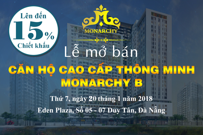 Mở bán căn hộ Monarchy Block B Đà Nẵng – Ngọc sáng sông Hàn